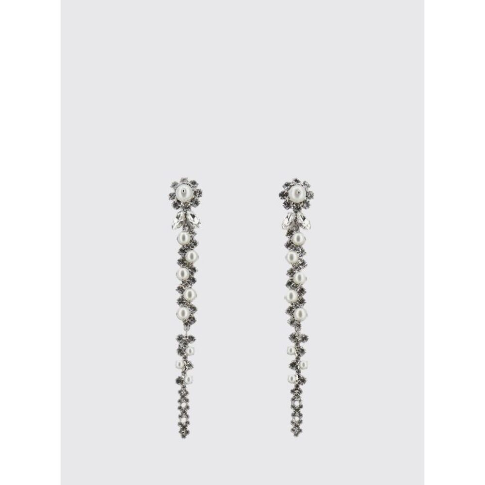 Simone Rocha Women Simone Rocha Brass Earrings With Set Pearls And Rhinestones